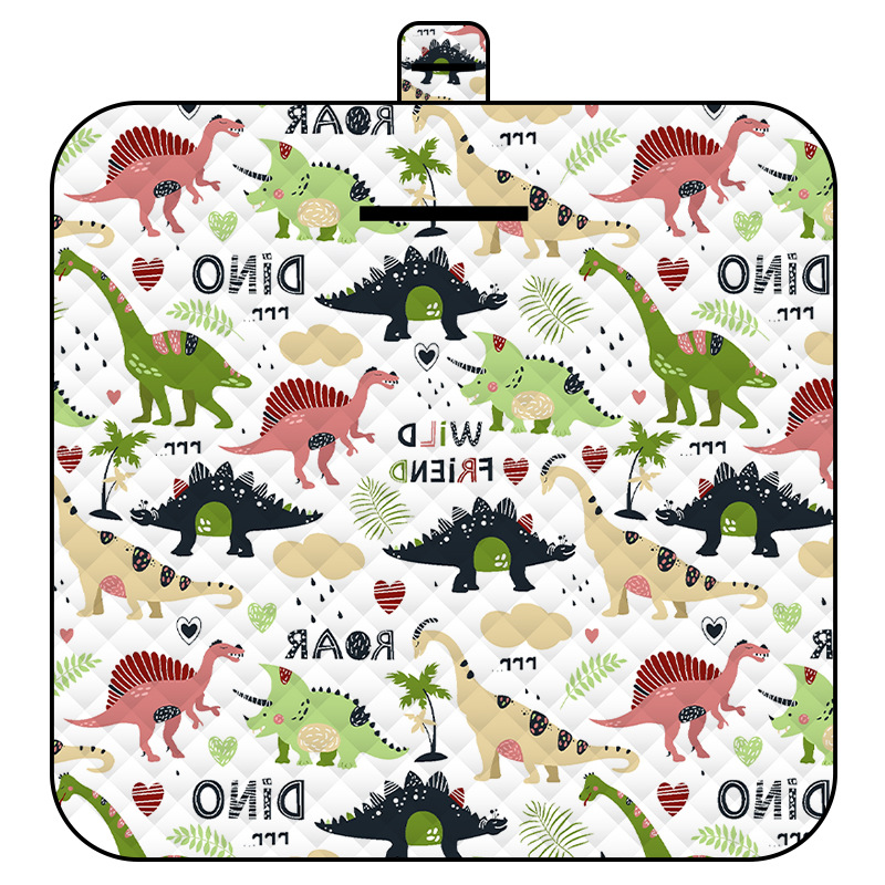 V888-ELOSUNG15041-211670-00 Thickened Waterproof Picnic Blanket - Portable Outdoor Beach Mat for Camping and Hiking 150*200cm(Dinosaur) - Image 1