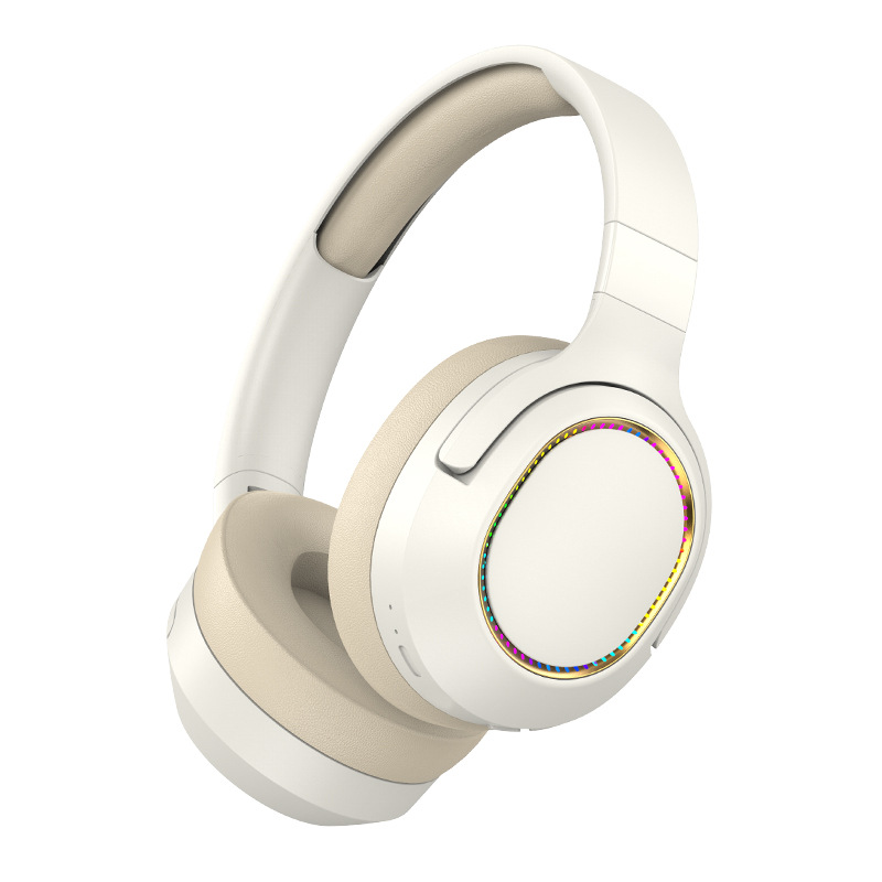 V888-ELOSUNG15083-211987-00 Khaki P2963 Wireless Bluetooth Headphones with LED Light, Hi-Fi Sound, and Sport Design - Image 1