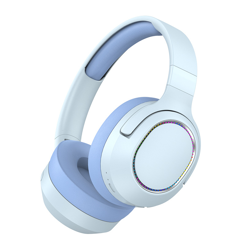 V888-ELOSUNG15084-211990-00 Blue P2963 Wireless Bluetooth Headphones with LED Light, Hi-Fi Sound, and Sport Design - Image 1