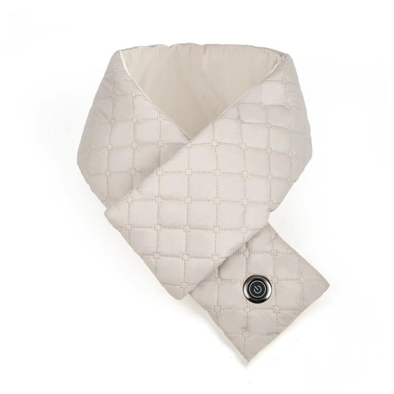 V888-ELOSUNG15183-212405-00 Beige Upgraded Electric Heated Scarf - 3-Level Adjustable Heating - Image 1