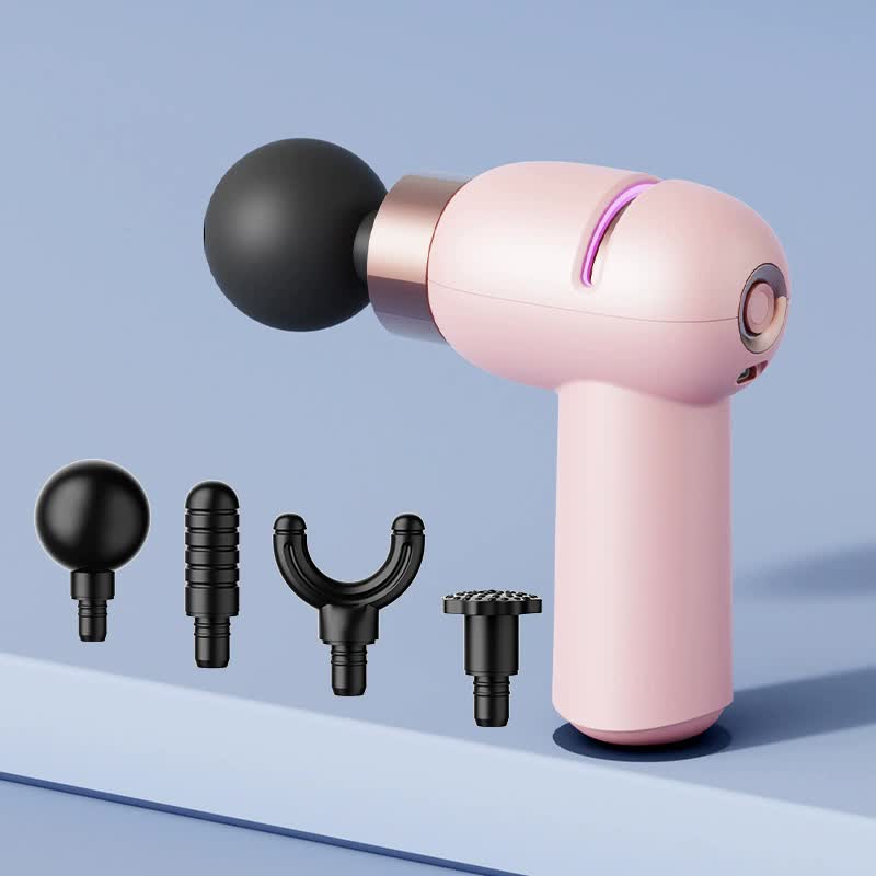 V888-ELOSUNG15527-214598-00 LC-005-Pink Portable Mini Massage Gun - Quiet Muscle Massager with 6 Speeds - Image 1