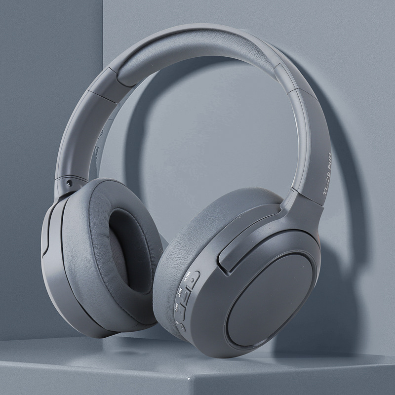 V888-ELOSUNG15604-214525-00 Gray TL-29 PRO Wireless & Wired Over-Ear Bluetooth Headphones - Comfortable and Versatile - Image 1
