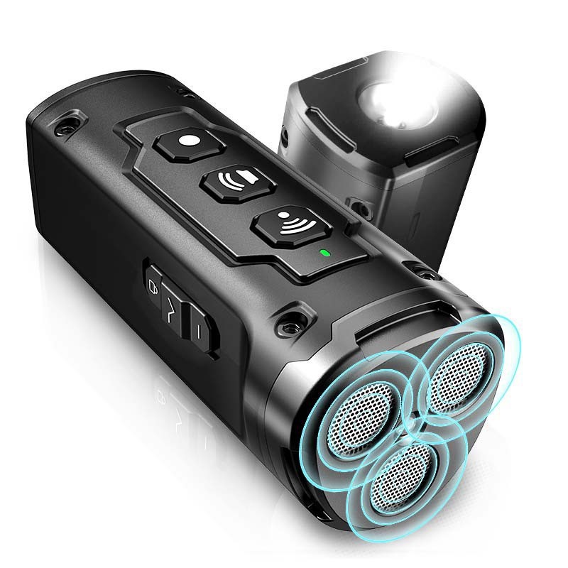 V888-ELOSUNG15617-214537-00 Black Multifunctional Ultrasonic Dog Repeller & Flashlight - Long-Range SOS Emergency Light - Image 1