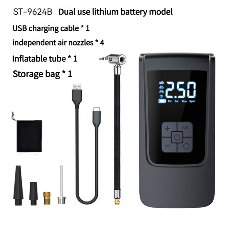 V888-ELOSUNG15626-215023-00 ST-9624B Advanced Portable Wireless Digital Tire Inflator with USB Charging, 150 PSI Max Pressure - Image 1