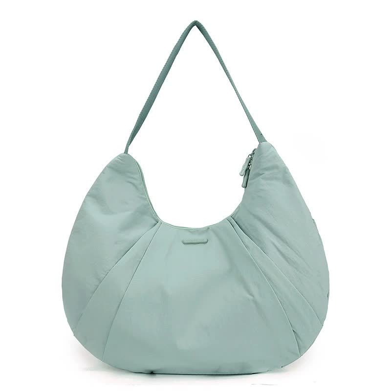 V888-ELOSUNG15743-215550-00 Light Green Waterproof Nylon Lightweight Tote Shoulder Bag - Stylish and Spacious for Daily Commute and Outdoor Activities - Image 1