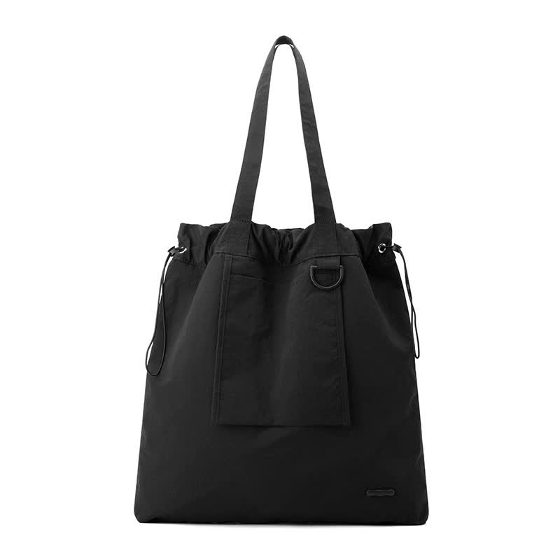 V888-ELOSUNG15794-216195-00 Black Large Capacity Tote Bag - Lightweight Single Shoulder Bag for Commute, Casual Outings, and Shopping - Image 1