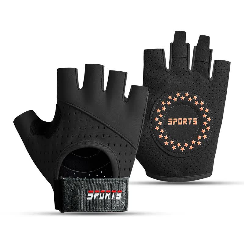 V888-ELOSUNG15866-216112-00 Black/L Size Women's Non-Slip Breathable Sports Gloves - Lightweight and Shock-Resistant Fitness Gloves - Image 1