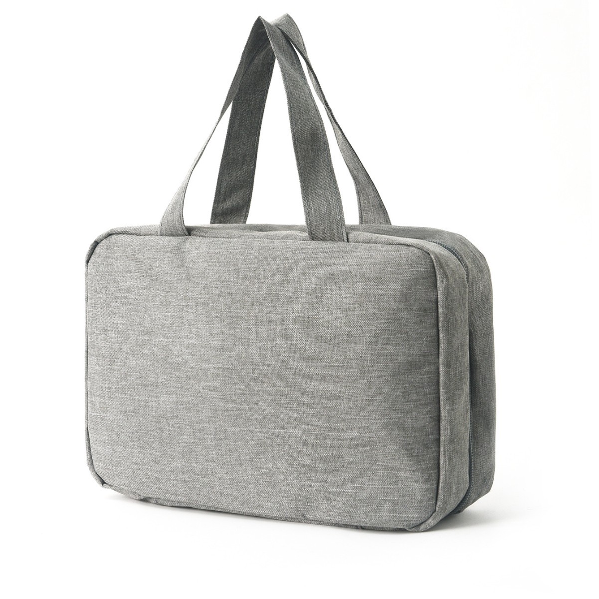 V888-ELOSUNG15880-216692-00 Gray Multipurpose Portable Travel Toiletry Bag - Waterproof Cosmetic Organizer with Zipper - Image 1