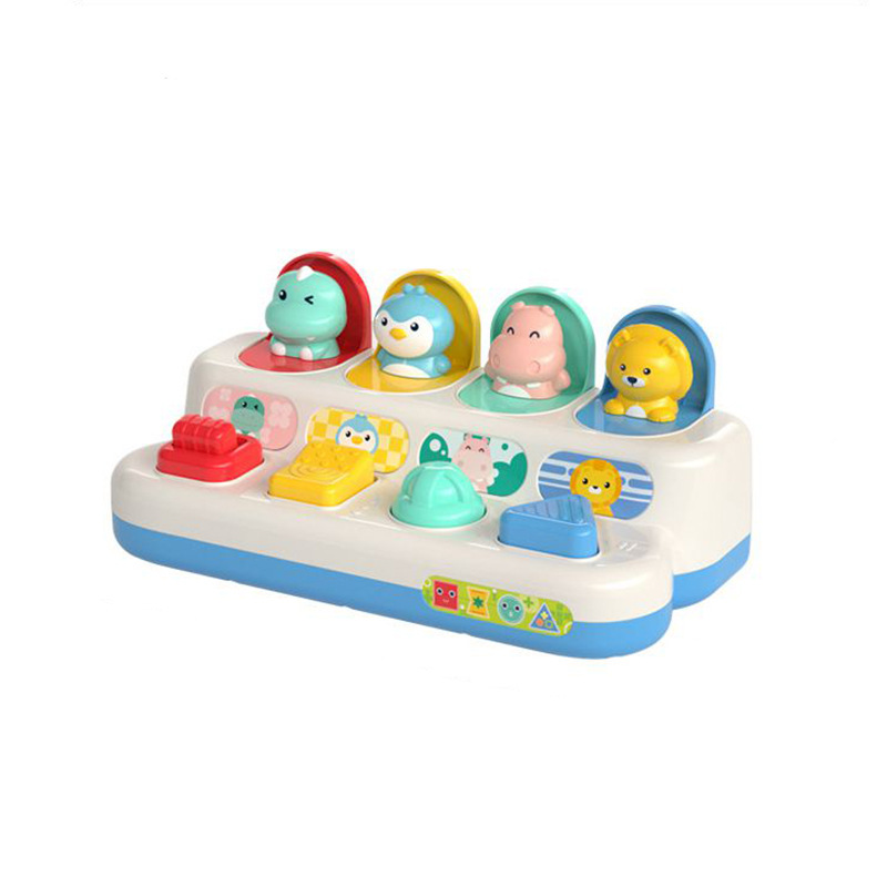 V888-ELOSUNG15959-216958-00 Animal Shape Sorter Toy - Educational Toy for Toddlers 18 Months and Above - Interactive Colorful Button Press Toy - Image 1