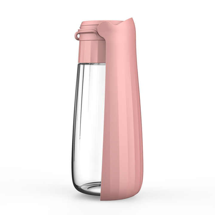V888-ELOSUNG16278-215542-00 Pink Portable Dog Water Bottle - Leak-Proof Travel Pet Hydration Solution - Image 1