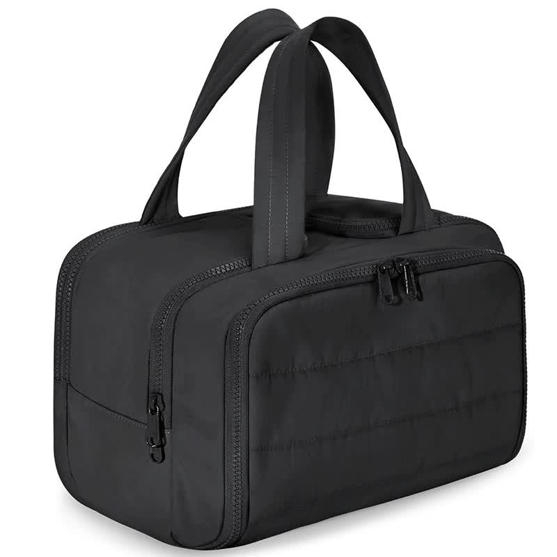 V888-ELOSUNG16317-215763-00 Black Waterproof Travel Duffle Bag - Lightweight Multi-Pocket Overnight Bag for Women - Image 1