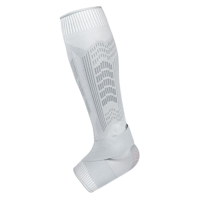 V888-ELOSUNG16339-216197-00 M White A pair Compression Sports Calf Sleeves with Silicone Shock Absorption - Protective Leg Support for Running and Training - Image 1