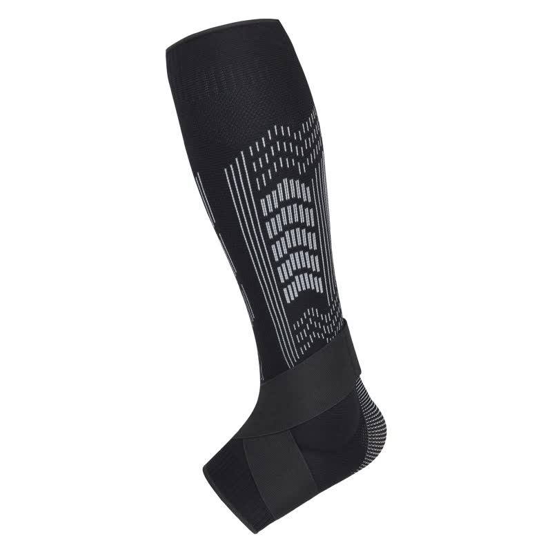V888-ELOSUNG16342-216203-00 M Black A pair Compression Sports Calf Sleeves with Silicone Shock Absorption - Protective Leg Support for Running and Training - Image 1