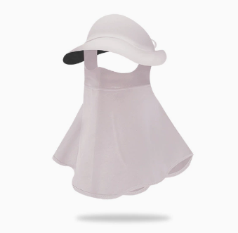 V888-ELOSUNG16396-215971-00 Light Pink Women's UV Protection Sun Hat with Detachable Neck Flap and Wide Brim - Image 1