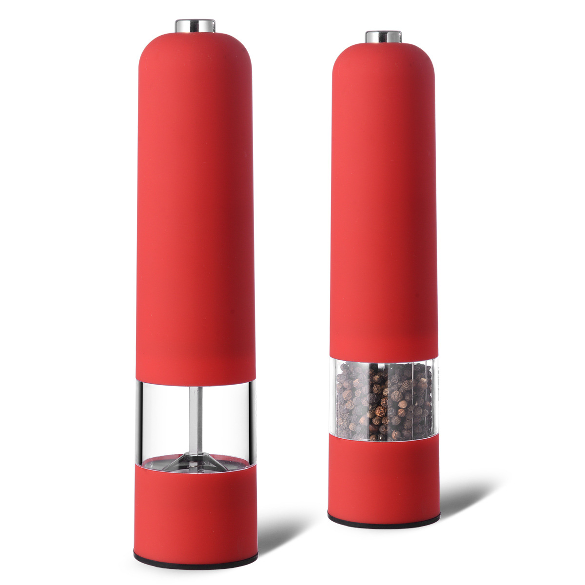 V888-ELOSUNG16642-216855-00 Red Elegant Red Electric Salt and Pepper Grinder - Modern and Compact for Effortless Seasoning - Image 1
