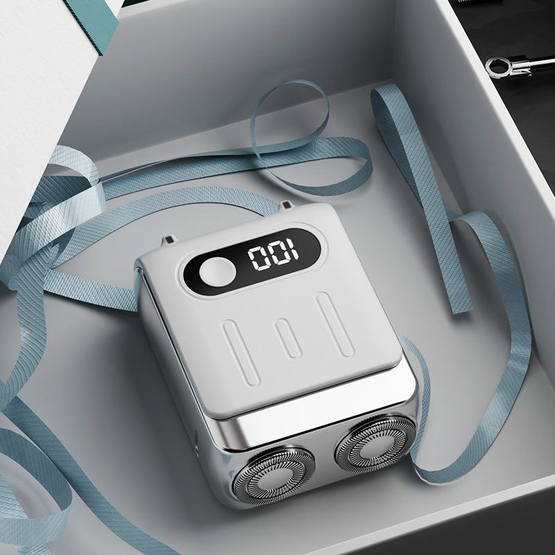 V888-ELOSUNG16700-222340-00 White Electric Shaver - Compact and Portable, USB Rechargeable with Digital Display, Ergonomic Design - Image 1