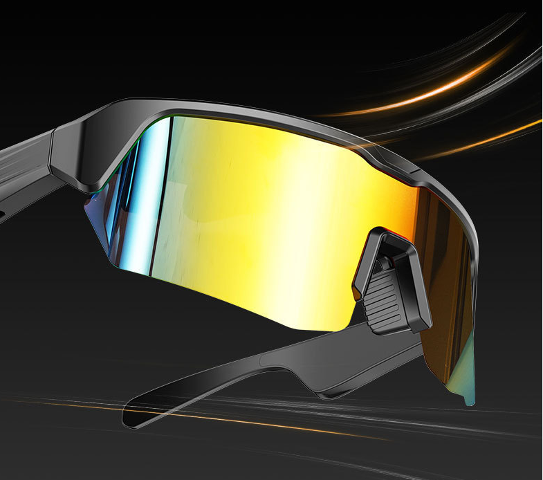V888-ELOSUNG16705-222345-00 Colorful Smart Bluetooth Sports Glasses - Ergonomic Design with Soft Nose Bridge, HD Audio, UV Protection - Image 1
