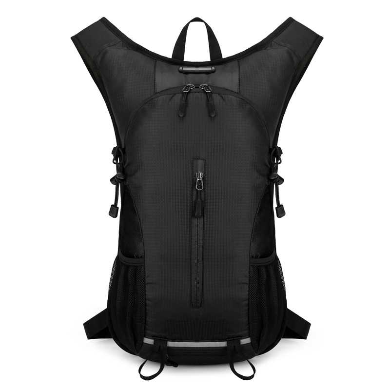 V888-ELOSUNG17160-214507-00 Black Lightweight Outdoor Cycling Backpack - Durable and Water-Resistant Oxford Fabric, Large Capacity Sports Hiking Bag, Unisex Design - Image 1
