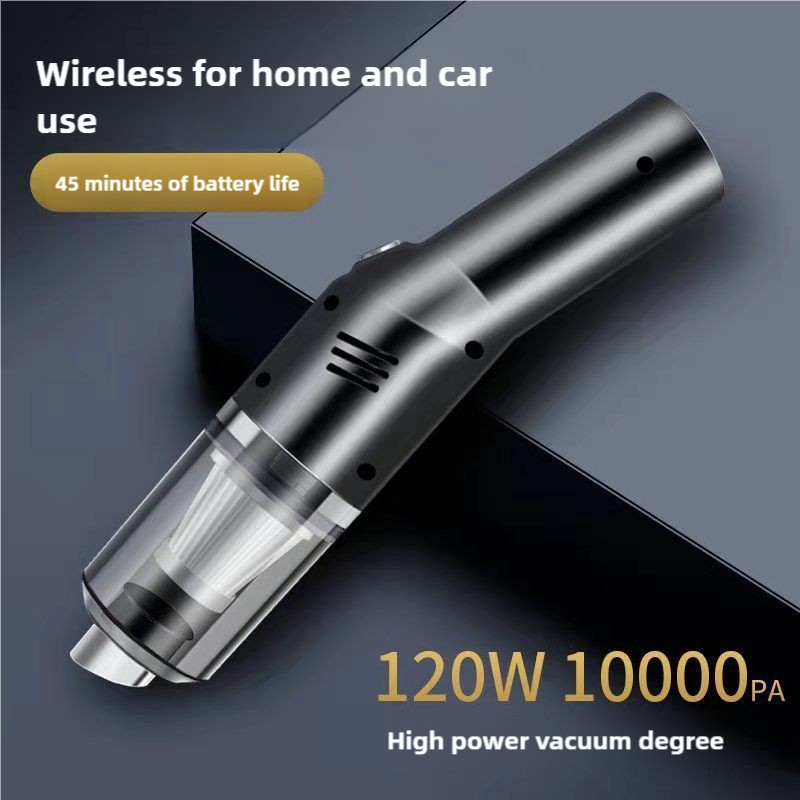 V888-ELOSUNG17184-215019-00 Black Wireless Portable Vacuum Cleaner - Handheld Mini Car Vacuum for Wet & Dry Use, Pet Hair Remover, Lightweight Home Cleaner - Image 1