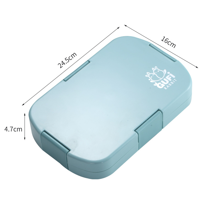 V888-ELOSUNG17413-215947-00 Blue Kids' Lunch Box with Compartments - BPA-Free Microwave Safe Bento Box for School Meals - Image 1