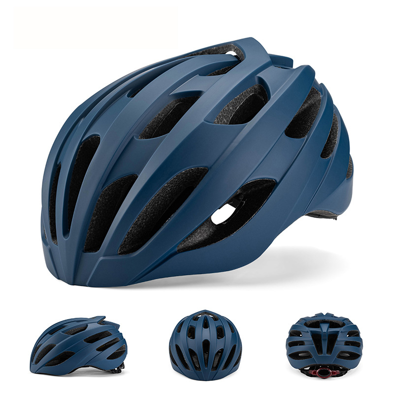 V888-ELOSUNG17587-216397-00 Dark Blue Summer Cycling Helmet for Men and Women - Lightweight, Breathable Road Bike Helmet with Ventilation and Safety Features - Image 1