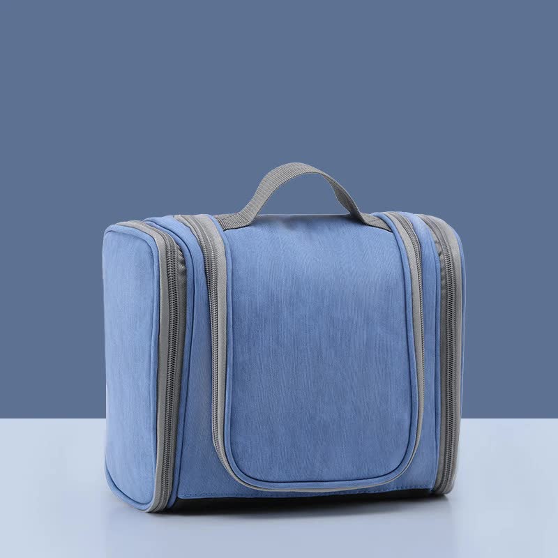 V888-ELOSUNG17705-219292-00 Blue Large Capacity Travel Toiletry Bag with Dry-Wet Separation - Hanging Organizer for Cosmetics and Personal Care - Image 1