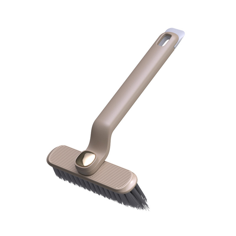 V888-ELOSUNG17777-223255-00 3 Pcs Brown Multi-Function Rotating Gap Cleaning Brush, 2-in-1 Hard Bristle Brush for Bathroom Tiles and Grout Lines - Image 1