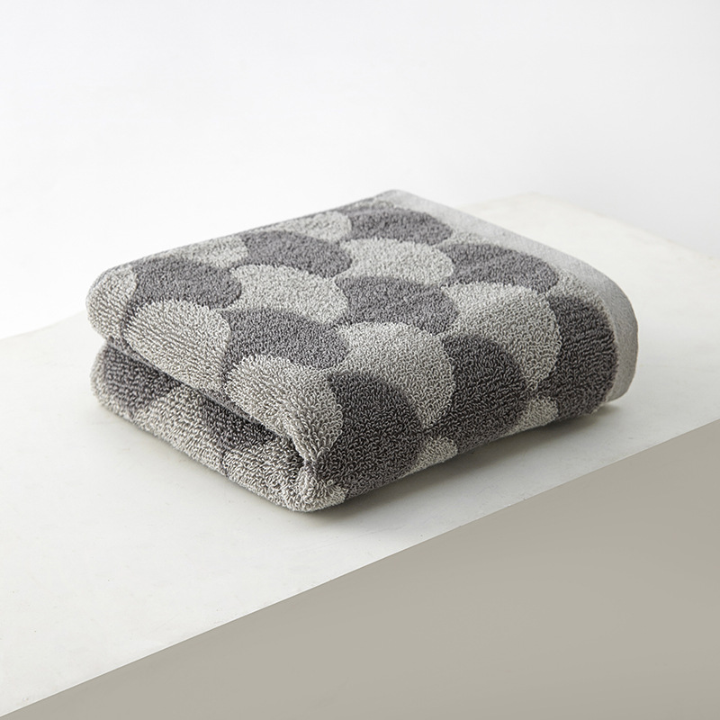 V888-ELOSUNG17812-224209-00 Grey Thickened and Enlarged Cotton Hand Towels - 3 Pack (34x74cm) - Soft and Absorbent Bath Towels for Adults - Image 1