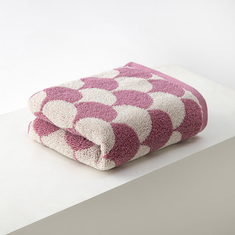 V888-ELOSUNG17813-224212-00 Pink Thickened and Enlarged Cotton Hand Towels - 3 Pack (34x74cm) - Soft and Absorbent Bath Towels for Adults - Image 1