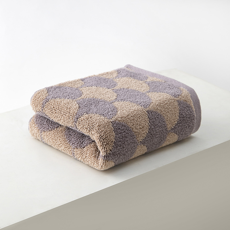 V888-ELOSUNG17814-224215-00 Brown Thickened and Enlarged Cotton Hand Towels - 3 Pack (34x74cm) - Soft and Absorbent Bath Towels for Adults - Image 1