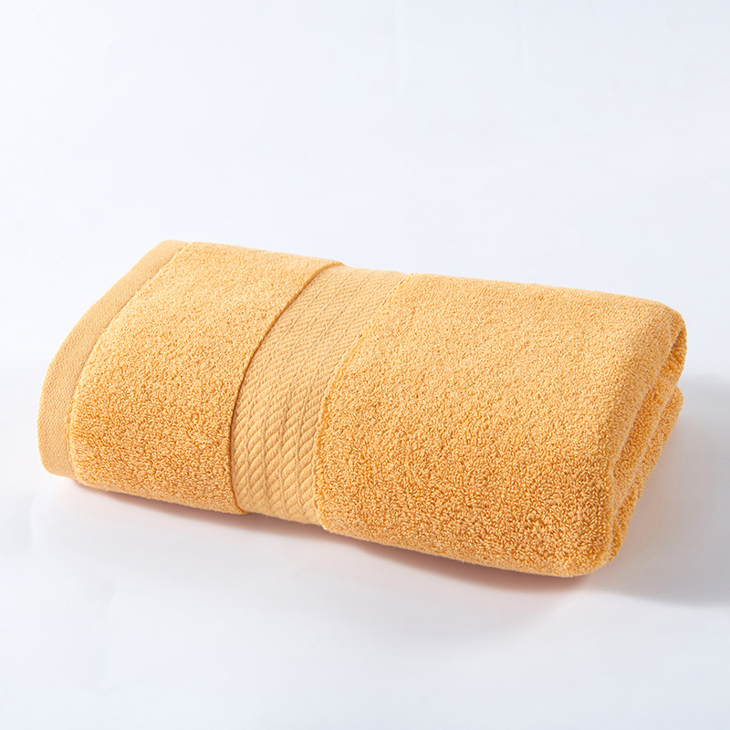 V888-ELOSUNG17826-224166-00 Orange Premium Thick Cotton Bath Towel for Adults - Soft and Absorbent Bathroom Towel - Image 1