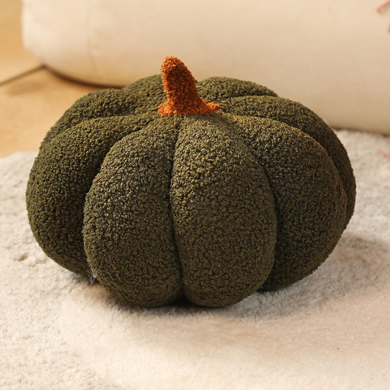 V888-ELOSUNG19076-225787-00 Dark Green 2-PCS 30cm Creative Plush Pumpkin Pillow for Sofa, Window Seat & Living Room Decoration - Image 1