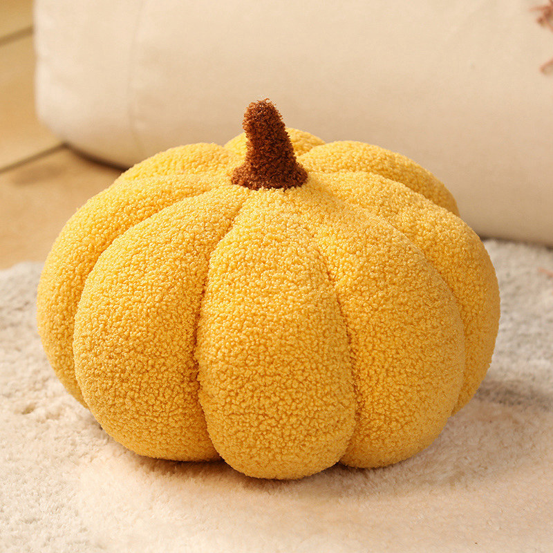 V888-ELOSUNG19078-225789-00 Yellow 2-PCS 30cm Creative Plush Pumpkin Pillow for Sofa, Window Seat & Living Room Decoration - Image 1