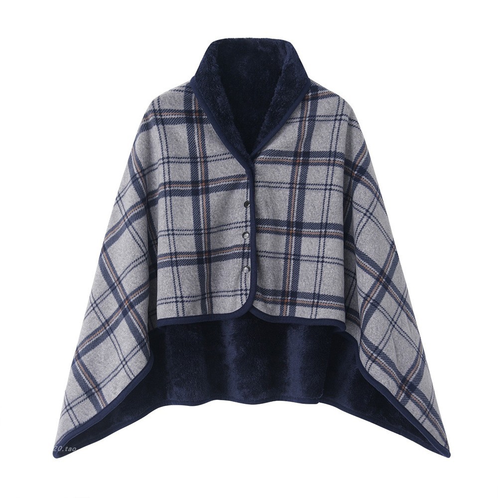 V888-ELOSUNG19120-226711-00 Grey Rasa 100x140cm Wearable Fleece Blanket - Soft, Warm & Anti-Pilling, Stylish Plaid Design - Image 1