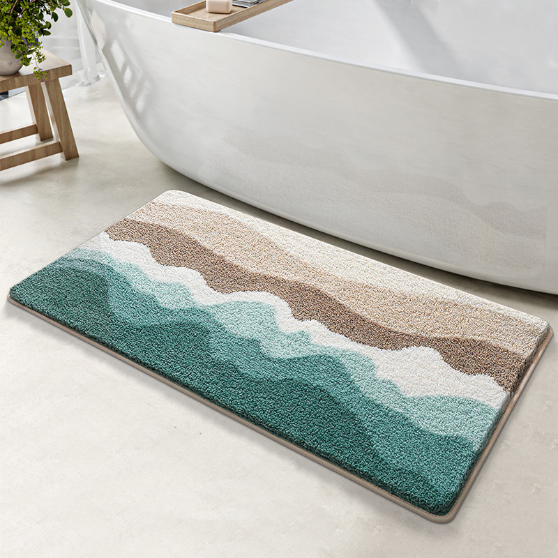 V888-ELOSUNG19366-202502261640-00 Peaceful Beach Bath Mat - Super Absorbent, Non-Slip Bathroom Floor Mat - 40x60cm - Image 1