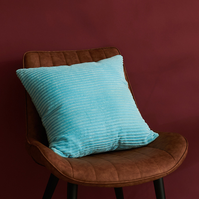 V888-ELOSUNG19420-202502281111-00 Sky Blue Set of 4 Corduroy Pillow Covers - Solid Color Minimalist Throw Cushion Covers - 45x45cm (Pillow Inserts are NOT Included) - Image 1