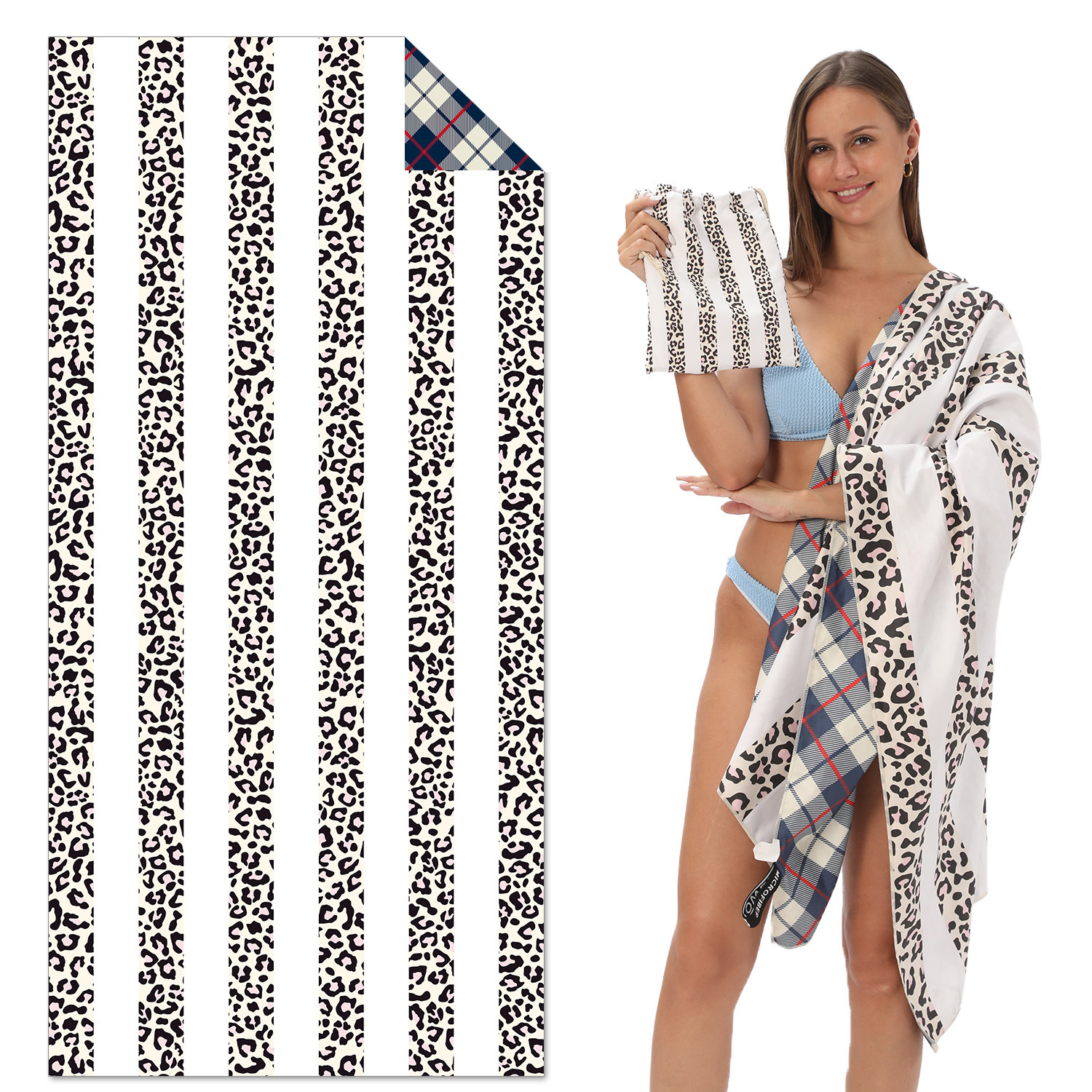 V888-ELOSUNG19519-202503071441-00 TW1 - Double-Sided Printed Beach Towel - Soft Microfiber - 100x180cm - Image 1