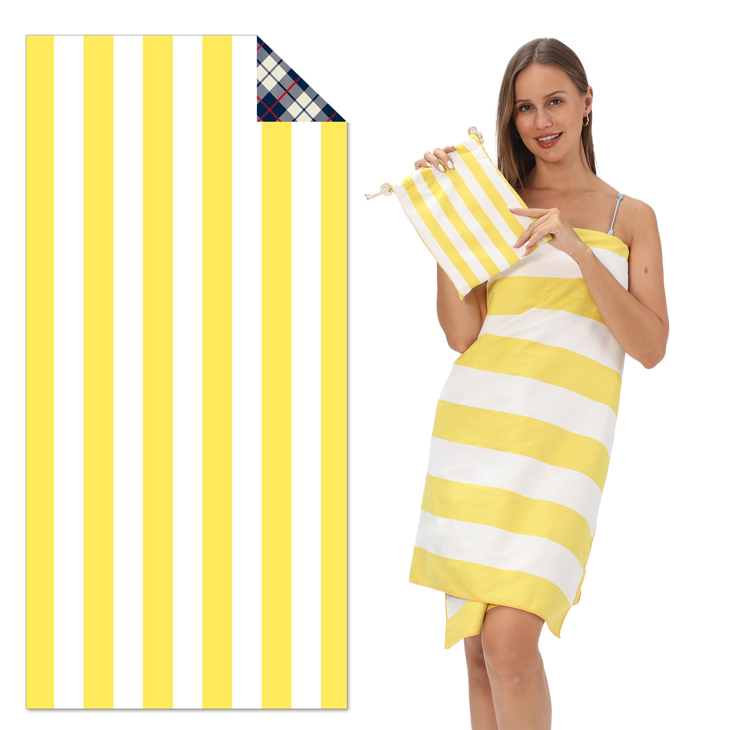 V888-ELOSUNG19529-202503071445-00 TW11 - Double-Sided Printed Beach Towel - Soft Microfiber - 100x180cm - Image 1