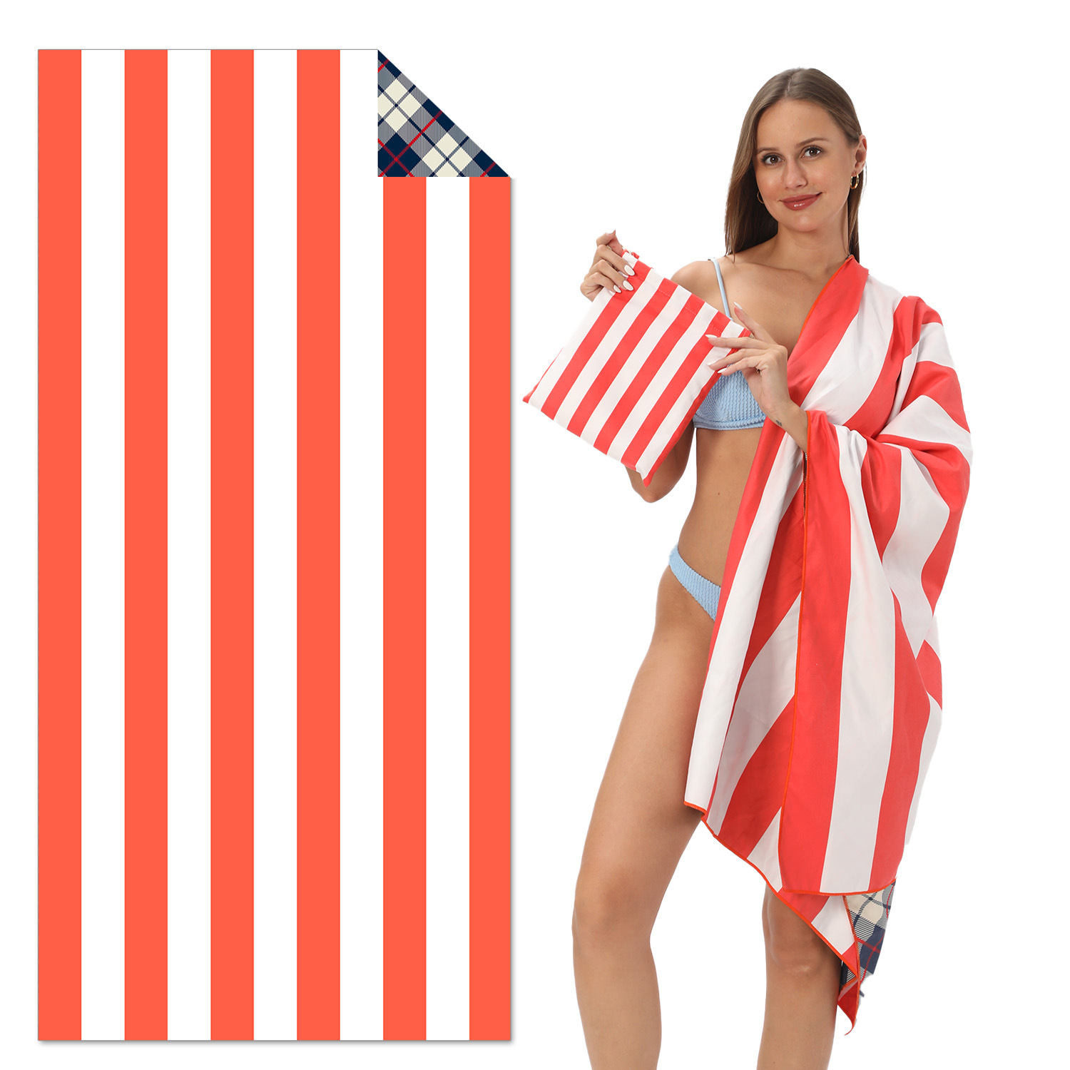 V888-ELOSUNG19531-202503071445-00 TW13 - Double-Sided Printed Beach Towel - Soft Microfiber - 100x180cm - Image 1