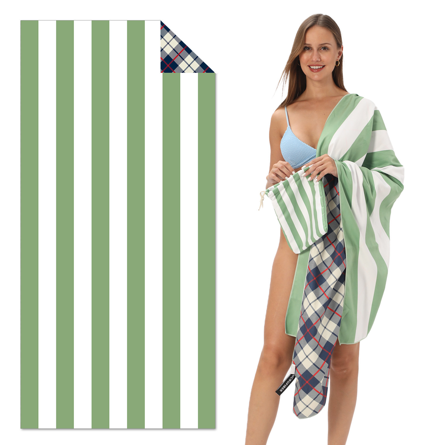 V888-ELOSUNG19532-202503071445-00 TW14 - Double-Sided Printed Beach Towel - Soft Microfiber - 100x180cm - Image 1