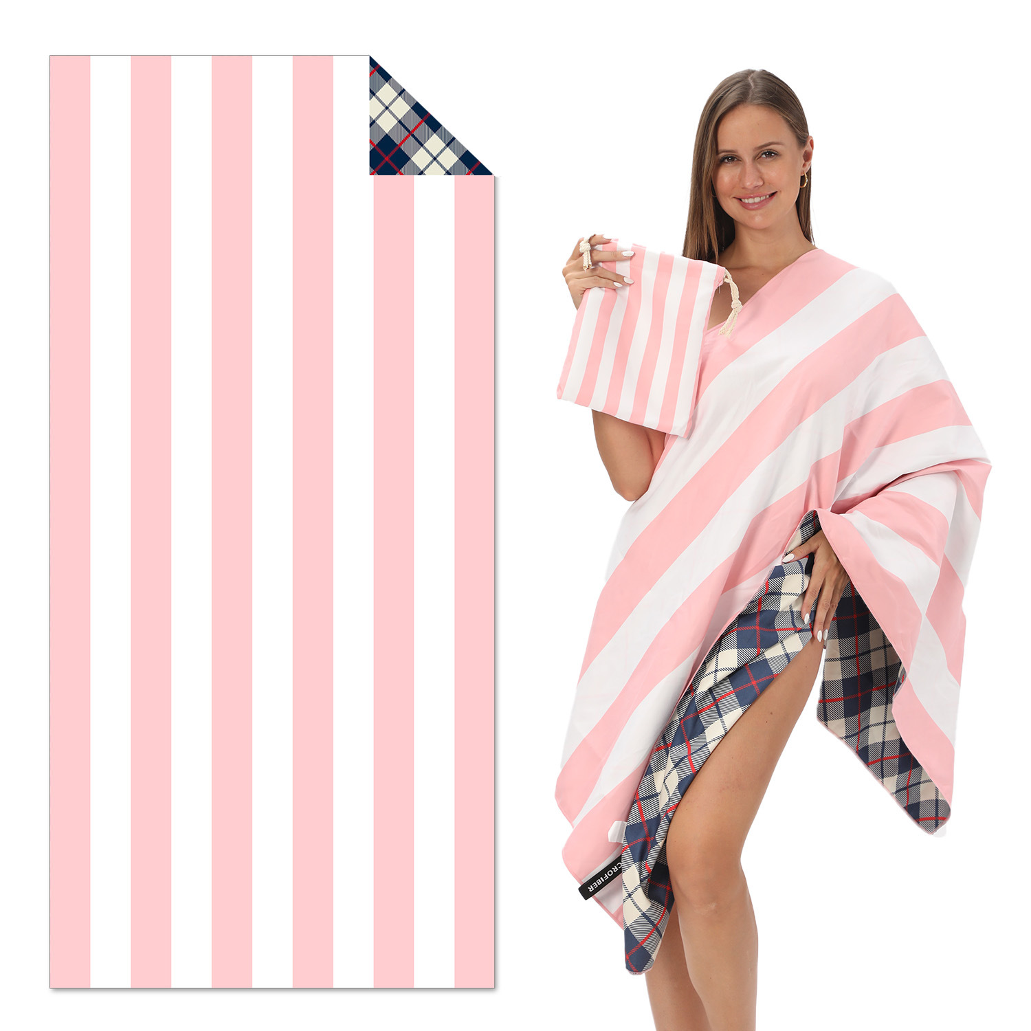 V888-ELOSUNG19534-202503071445-00 TW16 - Double-Sided Printed Beach Towel - Soft Microfiber - 100x180cm - Image 1