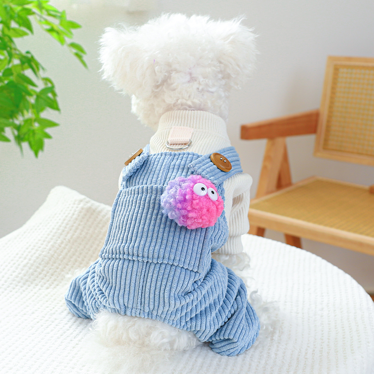 V888-ELOSUNG19794-202503141137-00 M Genie Cute Four-Legged Dog Clothes - Spring/Summer Pet Outfit, Soft & Breathable - Image 1