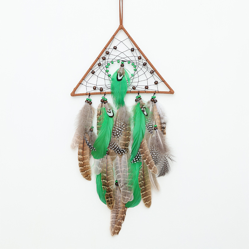 V888-ELOSUNG19920-202503211551-00 Triangles Boho Forest Dreamcatcher Wind Chime Pendant - INS Style Moonlit Serenity Decor - Image 1
