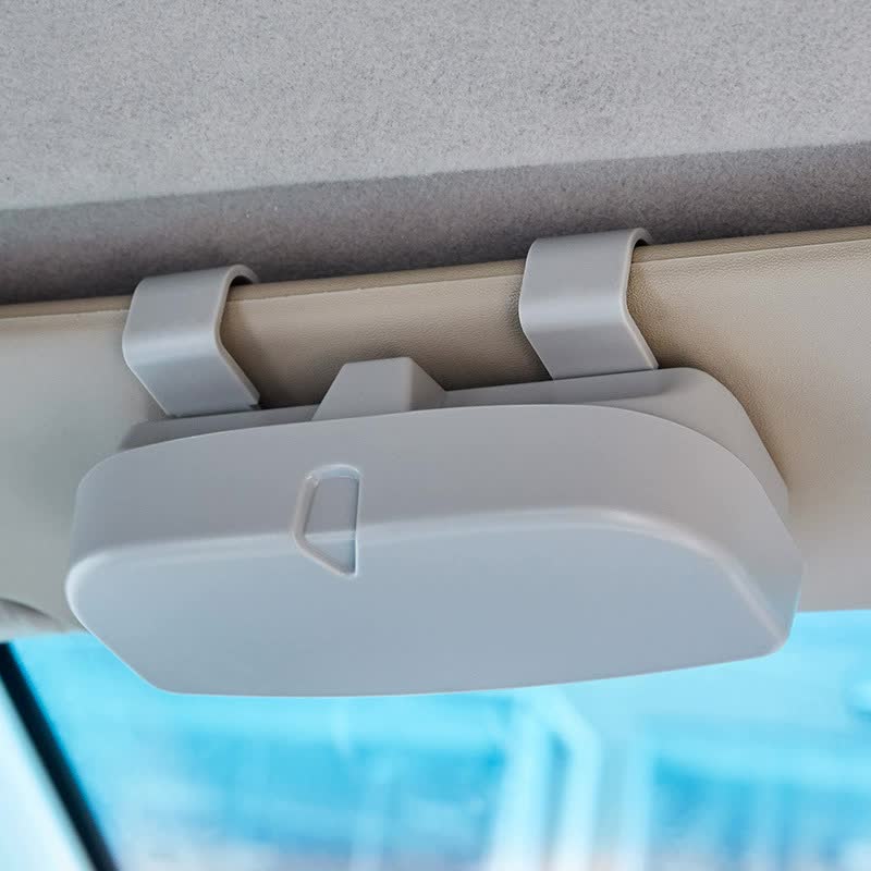 V888-ELOSUNG20390-227234-00 Grey Car Visor Sunglasses Holder | Compact and Durable Storage for Eyewear in Your Car - Image 1
