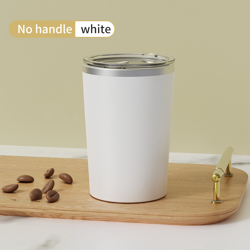 V888-ELOSUNG20802-202503051021-00 White Portable Automatic Mixing Coffee Cup - Stainless Steel Magnetic Stirrer(No handle) - Image 1