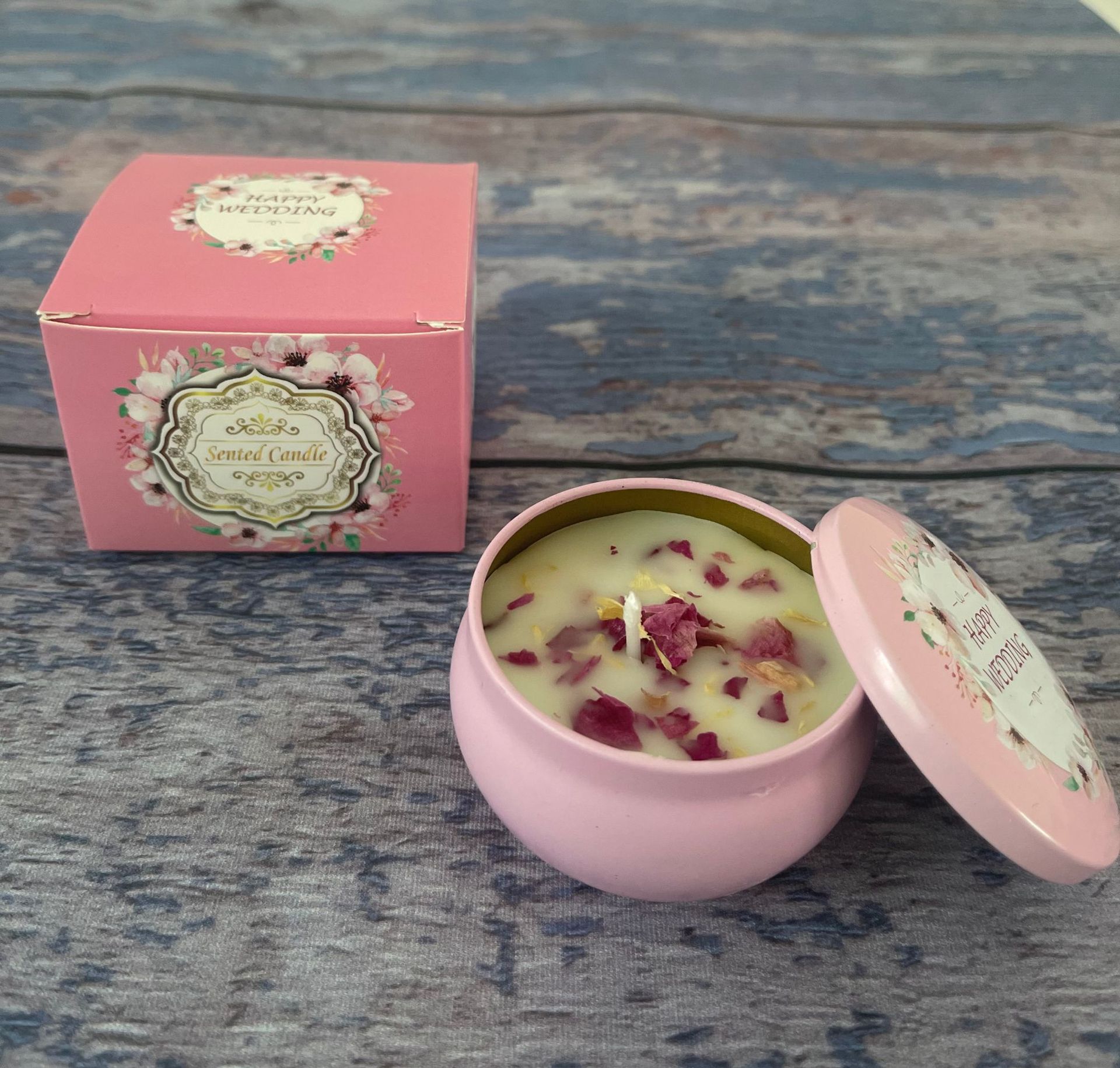 V888-ELOSUNG20876-202503071426-00 Small Scented Candle Set - 4 Soy Wax Candles, Travel Candle Set (Jasmine) - Image 1