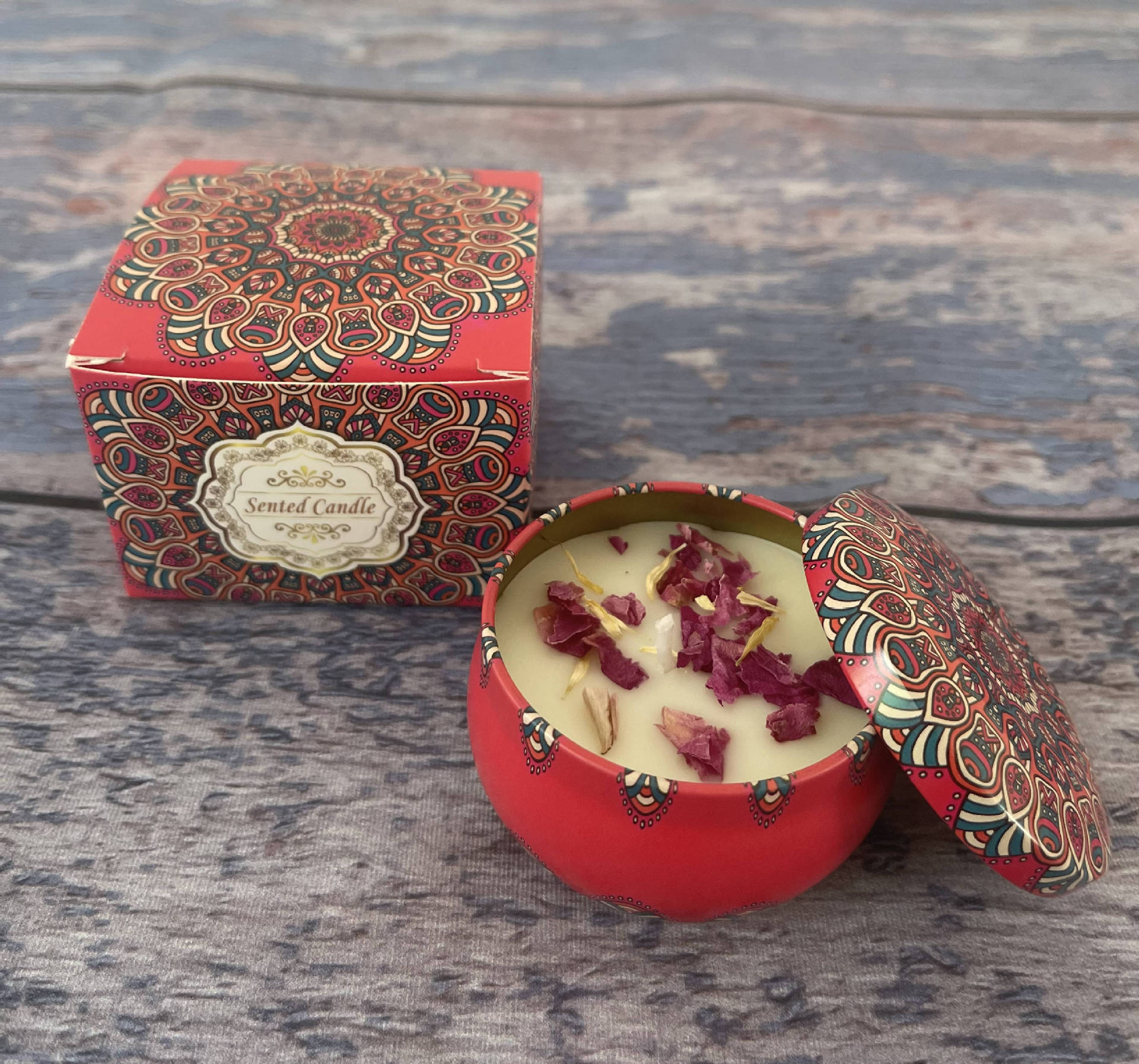 V888-ELOSUNG20877-202503071426-00 Small Scented Candle Set - 4 Soy Wax Candles, Travel Candle Set (Rose) - Image 1