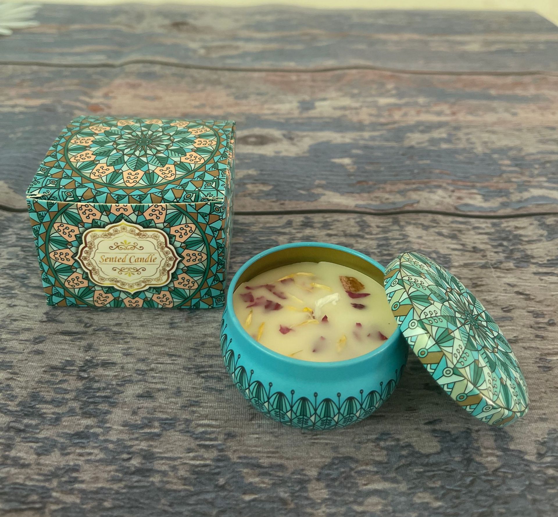V888-ELOSUNG20890-202503071433-00 Small Scented Candle Set - 4 Soy Wax Candles, Travel Candle Set (Orange) - Image 1