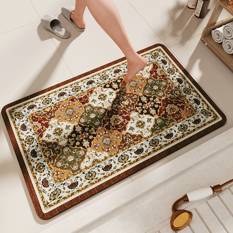 V888-ELOSUNG20912-202503121348-00 Non-Slip Diatomaceous Earth Bath Mat - Quick-Dry, Durable Toilet Rug 50x80cm - Image 1