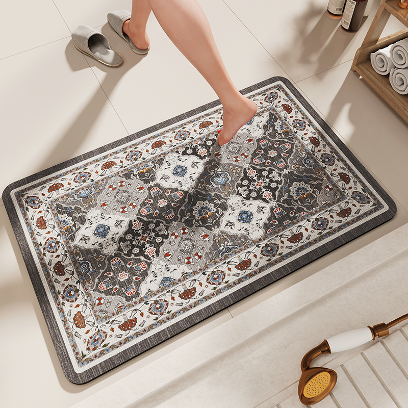V888-ELOSUNG20919-202503121352-00 Non-Slip Diatomaceous Earth Bath Mat - Quick-Dry, Durable Toilet Rug 60x90cm - Image 1